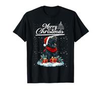 Merry Christmas Newfoundland Santa Hat Dog Lovers Xmas Camiseta