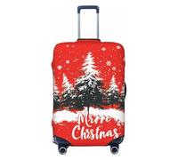 Merry Christmas No.129 - Fundas protectoras elásticas para equipaje de 45,7 a 81,3 cm, Black, M