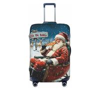 Merry Christmas No.266 - Fundas protectoras elásticas para equipaje de 45,7 a 81,3 cm, Black, M