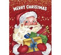 Merry Christmas Notebook : Lined paper notebook or journal, red cover with Santa Claus, 120 Pages for Kids, Teens, Student and Adults