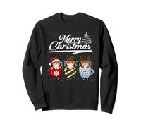 Merry Christmas Otter Reindeer Elf Santa Squad Animals Sudadera