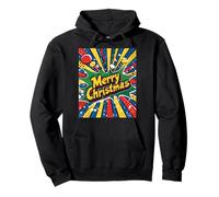 Merry Christmas Pop Art - Figura Decorativa, diseño navideño Sudadera con Capucha