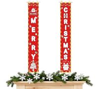 Merry Christmas Porch Banner Lighted Seasonal Decoration - Christmas Decor Banner | Indoor Outdoor Holiday Decoration for Yard Garden Patio Front Door Family Gathering Photo Background Entrance Home