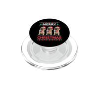 Merry Christmas Pug Puppy - Lindo Amante del Pug de Navidad PopSockets PopGrip para MagSafe