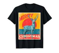 Merry Christmas Reno Vintage Retro 80s Navidad Xmas Camiseta