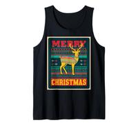 Merry Christmas Reno Vintage Retro 80s Navidad Xmas Camiseta sin Mangas