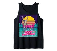 Merry Christmas Reno Vintage Retro 80s Navidad Xmas Camiseta sin Mangas