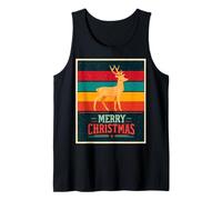 Merry Christmas Reno Vintage Retro 80s Navidad Xmas Camiseta sin Mangas