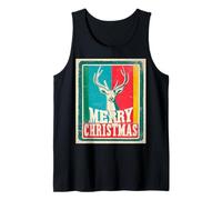 Merry Christmas Reno Vintage Retro 80s Navidad Xmas Camiseta sin Mangas