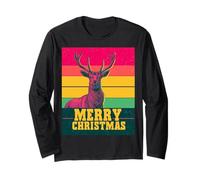 Merry Christmas Reno Vintage Retro 80s Navidad Xmas Manga Larga