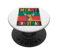 Merry Christmas Reno Vintage Retro 80s Navidad Xmas PopSockets PopGrip Adhesivo