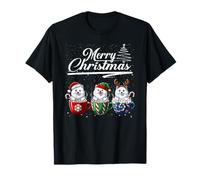 Merry Christmas Samoyed Reindeer Elf Santa Squad Dog Lover Camiseta