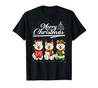 Merry Christmas Samoyed Reindeer Elf Santa Squad Dog Lover Camiseta