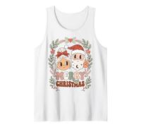 Merry Christmas Santa and Mrs Claus Holiday Cheer Camiseta sin Mangas