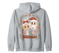 Merry Christmas Santa and Mrs Claus Holiday Cheer Sudadera con Capucha