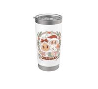 Merry Christmas Santa and Mrs Claus Holiday Cheer Vaso térmico de acero inoxidable de doble pared