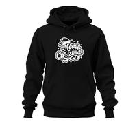 Merry Christmas Santa Hat Sterne Weihnachten Geschenk Vintage Unisex Hoodie Hoodie, Negro , S