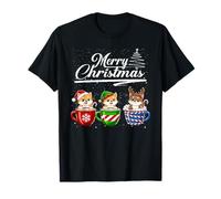 Merry Christmas Shiba inu Reindeer Elf Santa Squad Dog Lover Camiseta
