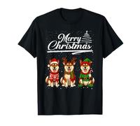 Merry Christmas Shiba inu Reindeer Elf Santa Squad Dog Lover Camiseta