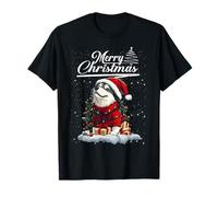 Merry Christmas Siberian Husky Santa Hat Dog Lovers Xmas Camiseta