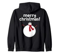Merry Christmas Snowman Happy Round Cute Xmas Jolly Snowman Sudadera con Capucha