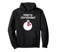 Merry Christmas Snowman Happy Round Cute Xmas Jolly Snowman Sudadera con Capucha