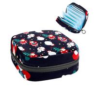Merry Christmas Snowman Santa Claus-678 - Kit de primera menstruación para niñas, bolsa menstrual de tampón, soporte para almohadilla de lactancia con cremallera, organizador de servilletas sanitarias