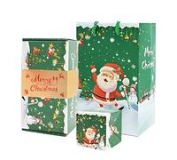 Merry Christmas Surprise Box Gift, Sorprise Explosion Box, Unique Folding Bouncing Red Envelope Gift Box, For Birthdays, Christmas Parties, or Weddings (16 cajas + Gift Box + Gift Bag)