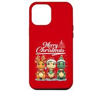 Merry Christmas T-Rex Santa Dinosaur T-Rex Dino Xmas Tree Carcasa para iPhone 12 Pro MAX