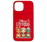 Merry Christmas T-Rex Santa Dinosaur T-Rex Dino Xmas Tree Carcasa para iPhone 15
