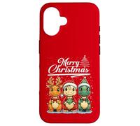 Merry Christmas T-Rex Santa Dinosaur T-Rex Dino Xmas Tree Carcasa para iPhone 16