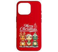 Merry Christmas T-Rex Santa Dinosaur T-Rex Dino Xmas Tree Carcasa para iPhone 16 Pro