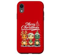 Merry Christmas T-Rex Santa Dinosaur T-Rex Dino Xmas Tree Carcasa para iPhone XR