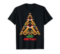Merry Christmas Tuba Tree Tuba Music Lover Xmas Holiday Camiseta