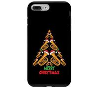 Merry Christmas Tuba Tree Tuba Music Lover Xmas Holiday Carcasa para iPhone 7 Plus/8 Plus