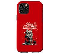 Merry Christmas Wolf Santa Hat Animal Cute Xmas Holiday Carcasa para iPhone 11 Pro