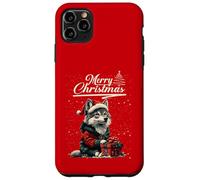 Merry Christmas Wolf Santa Hat Animal Cute Xmas Holiday Carcasa para iPhone 11 Pro MAX