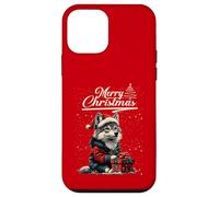 Merry Christmas Wolf Santa Hat Animal Cute Xmas Holiday Carcasa para iPhone 12 Mini