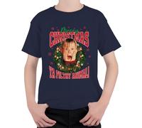 Merry Christmas Ya Filthy Animal Kevin McCallister - Home Alone Christmas Xmas Unisex Niños Camiseta, azul marino, 116