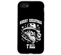 Merry Christmas Yall Santa Cowboy Xmas Country Hombres Mujeres Niños Carcasa para iPhone SE (2020) / 7/8