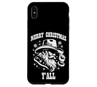 Merry Christmas Yall Santa Cowboy Xmas Country Hombres Mujeres Niños Carcasa para iPhone XS MAX