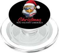 Merry Christmas You Filthy Liberals: Eagle Trump Santa Funny PopSockets PopGrip para MagSafe