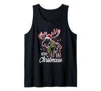 Merry Christmoose Christmas Moose Tree Lights Pajamas Camiseta sin Mangas