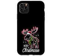 Merry Christmoose Christmas Moose Tree Lights Pajamas Carcasa para iPhone 11 Pro MAX