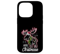 Merry Christmoose Christmas Moose Tree Lights Pajamas Carcasa para iPhone 14 Pro