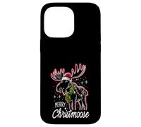 Merry Christmoose Christmas Moose Tree Lights Pajamas Carcasa para iPhone 14 Pro MAX