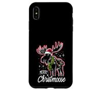 Merry Christmoose Christmas Moose Tree Lights Pajamas Carcasa para iPhone XS MAX