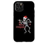 Merry Creepmas Esqueleto Luces de Navidad Dancing Creep Mas Carcasa para iPhone 11 Pro