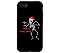 Merry Creepmas Esqueleto Luces de Navidad Dancing Creep Mas Carcasa para iPhone SE (2020) / 7/8