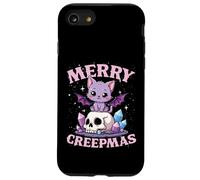Merry Creepmas Gato Pastel Gótico Navidad Calavera Carcasa para iPhone SE (2020) / 7/8